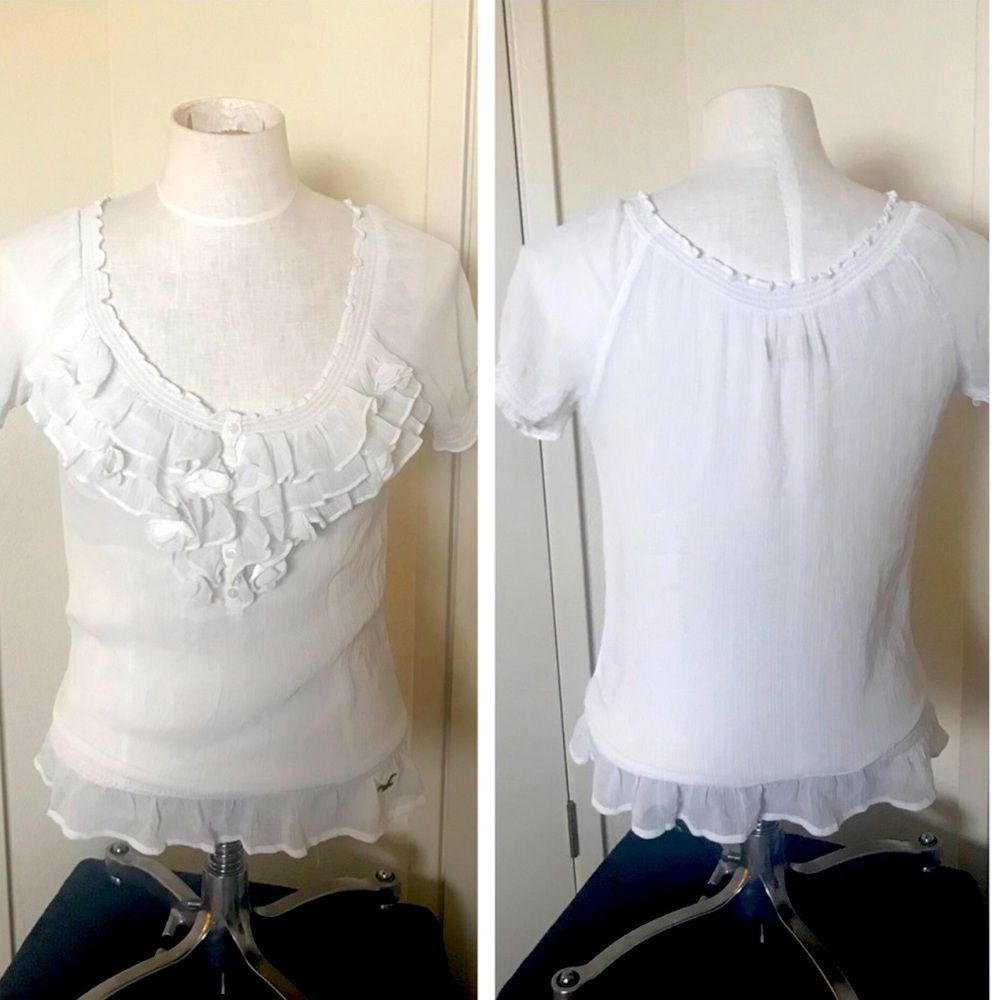 COPY - HOLLISTER PEASANT TOP | White | S
